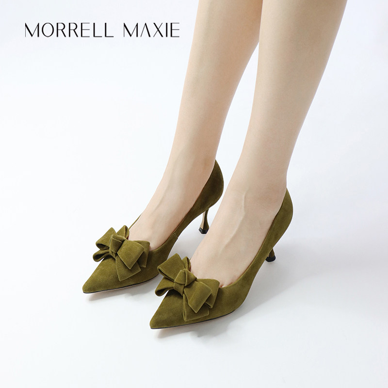 Morrell Maxie法式复古尖头高跟鞋女秋细跟显瘦单鞋|MW243012GN