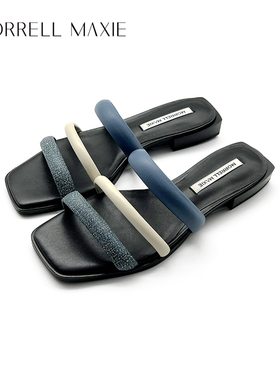 Morrell Maxie百搭外穿凉鞋女夏季小羊皮休闲拖鞋｜MW242045BL