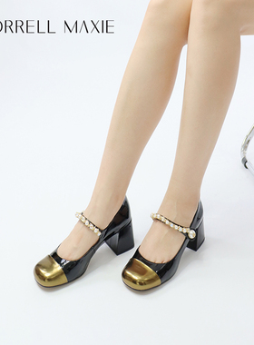 Morrell Maxie法式玛丽珍女鞋秋季黑色小羊皮高跟鞋｜MW243019BK