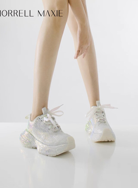 Morrell Maxie厚底老爹鞋女银色增高百搭休闲运动鞋｜MW243069SV