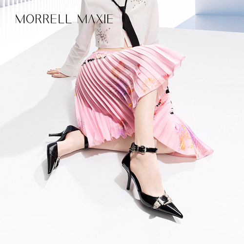 Morrell Maxie尖头黑色高跟鞋女夏季细跟气质奥赛鞋 | MW242072BK
