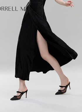 Morrell Maxie黑色外穿凉鞋女夏季网纱细跟休闲凉拖｜MW242033BK