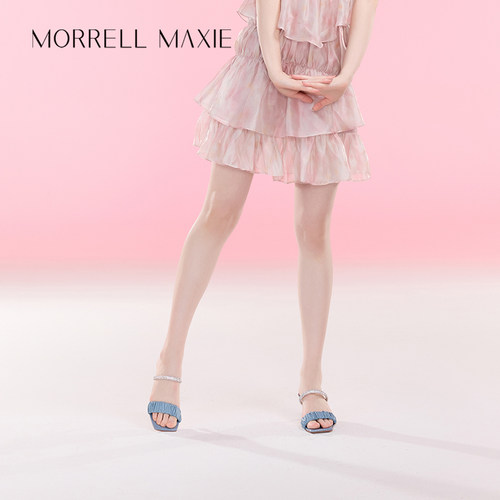 Morrell Maxie低跟外穿凉鞋女夏季一字带休闲拖鞋｜MW242037BL
