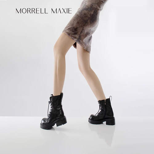 Morrell Maxie黑色厚底马丁靴女冬季小个子增高短靴｜MW244036BK