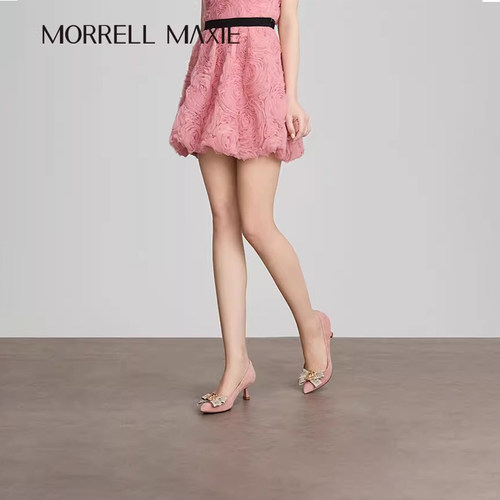 Morrell Maxie粉色尖头高跟鞋女2025新款细跟单鞋｜MW251014PK