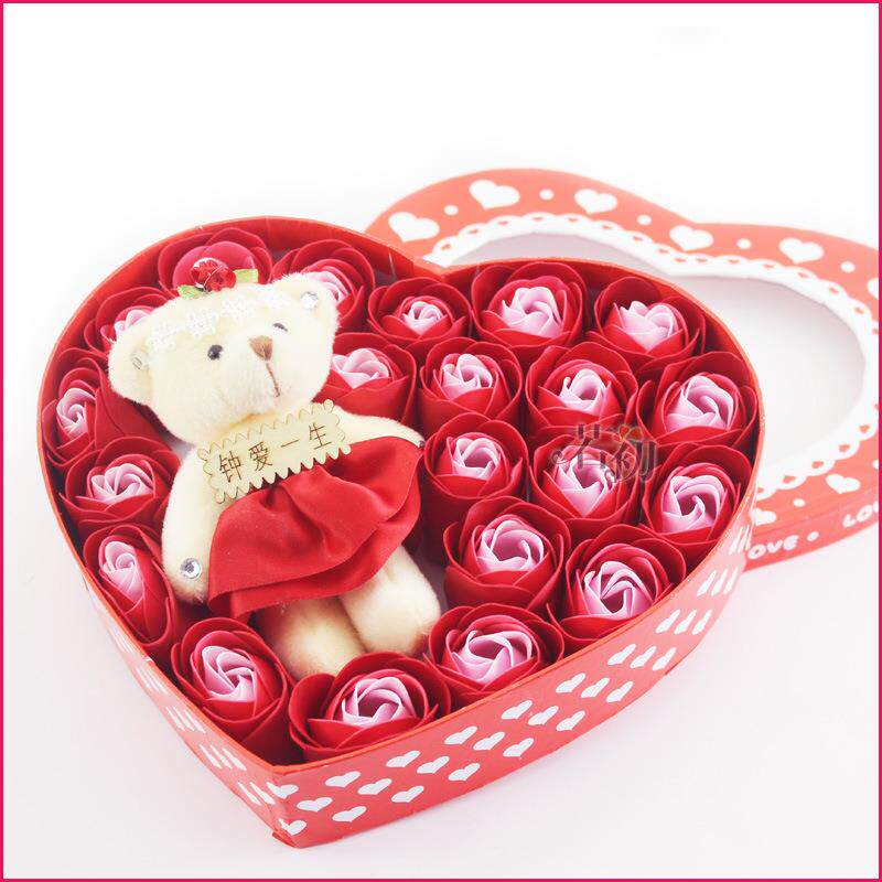 情人节礼品香皂皂花肥皂花永凋谢仿真玫瑰花工艺节日礼品花