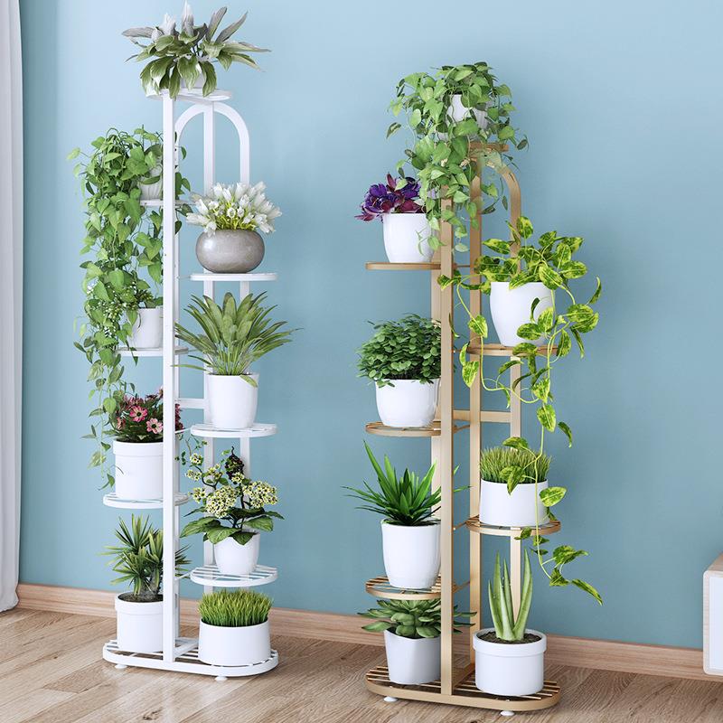 花架子客厅落地式室内家用阳台置物架多层铁艺绿萝植物摆放花盆架