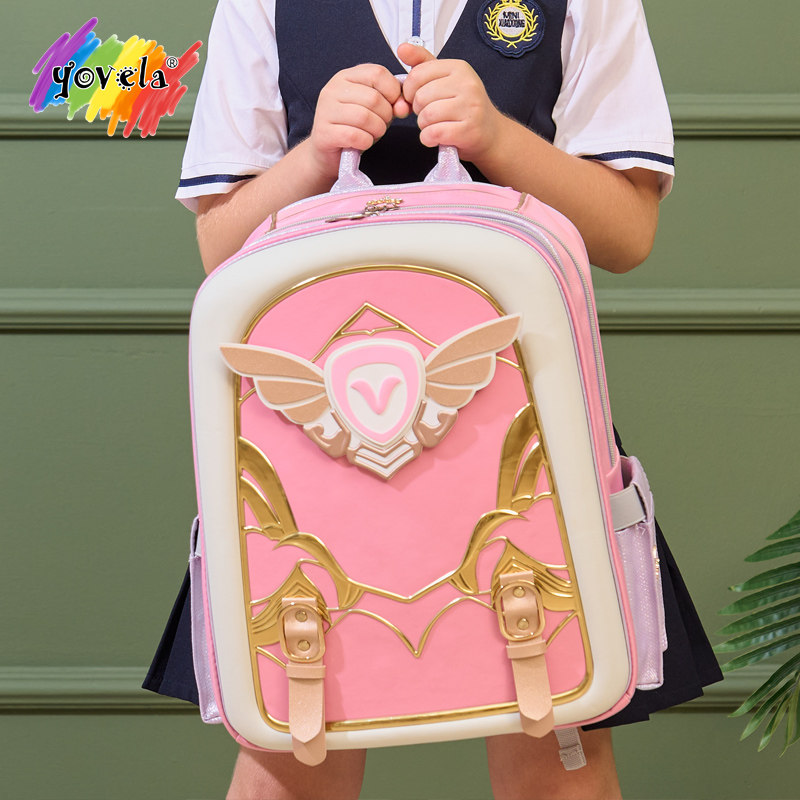 yovela立体公主礼盒包小学生护脊个性出游包冰雪风格爱莎公主双肩包生日礼物