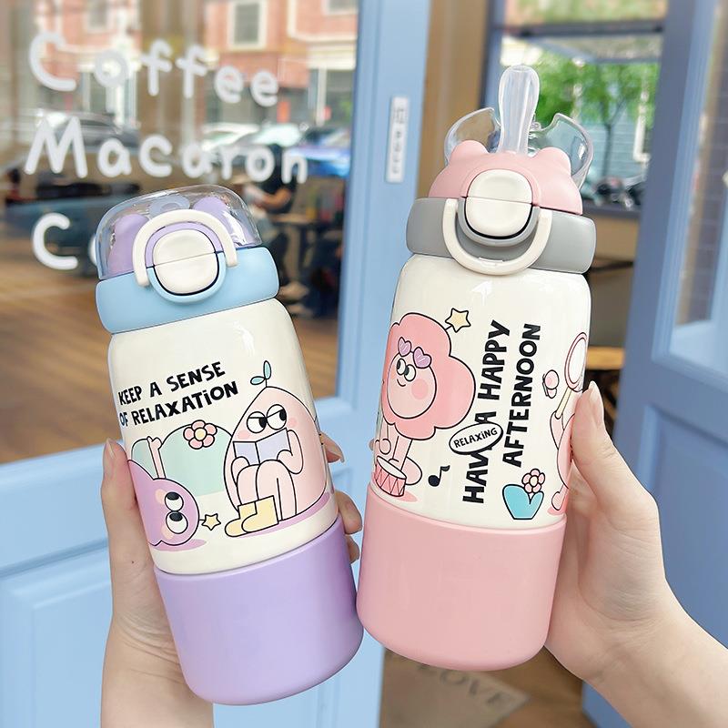 保温杯家用304不锈钢女生儿童学生高颜值水杯便携防摔永康杯子