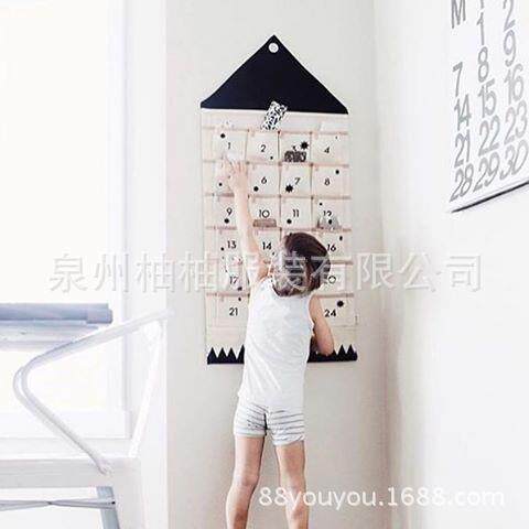 ins新款现货儿童房24兜杂物整理袋 墙挂式收纳袋 钥匙挂袋