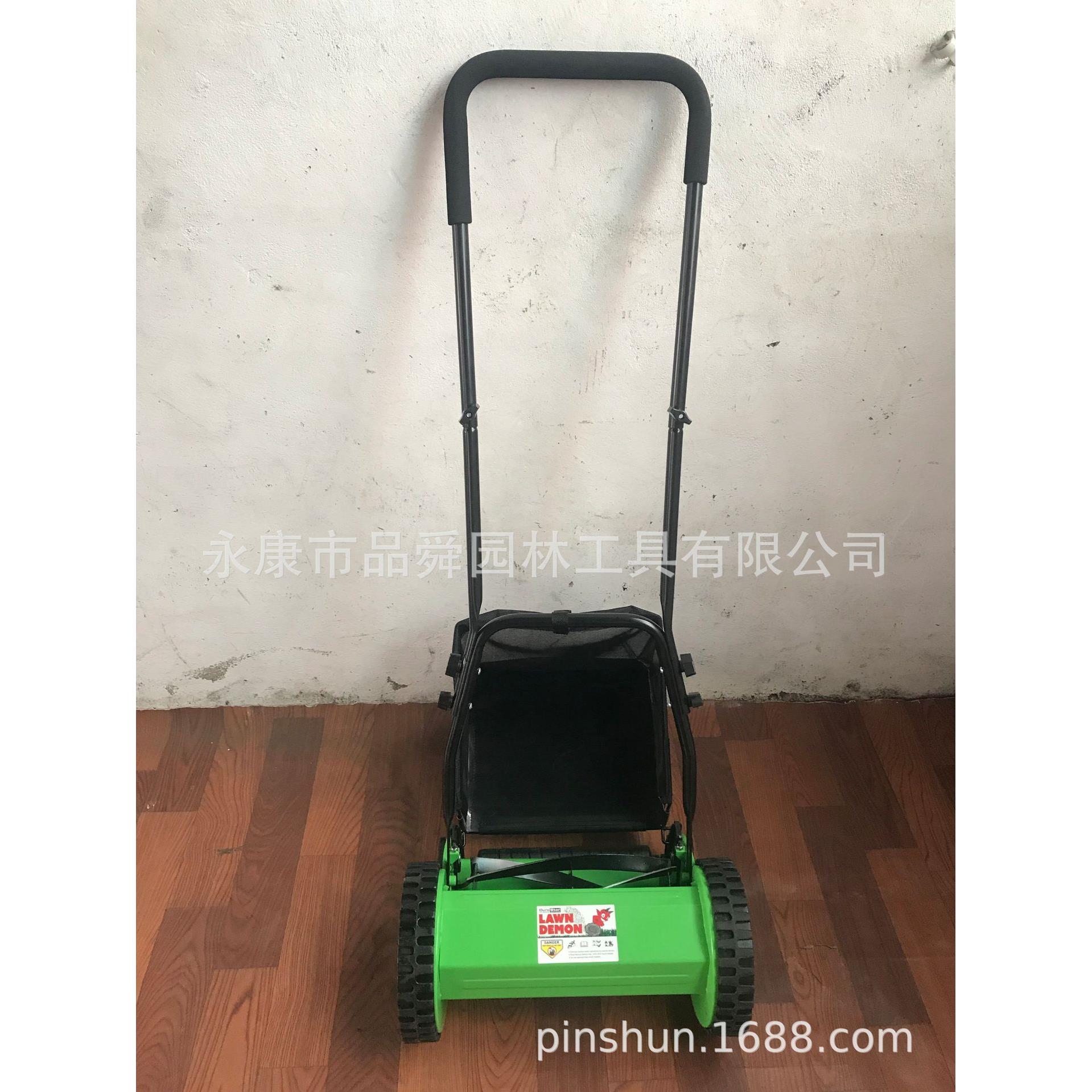 手推式割草机手推草坪机12寸四轮式无动力无引擎卷筒剪草机