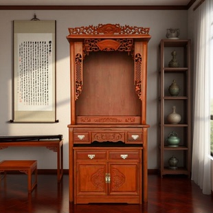 神龛佛龛柜供桌神台观音菩萨家用柜子带门小型新中式立柜神台一体