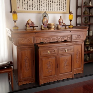 供香新中式佛柜佛堂实木佛堂中堂神台供桌佛台香案家用小型供香桌