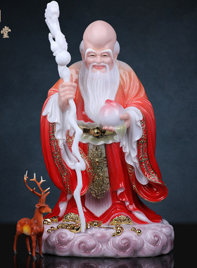 合成玉石粉中式佛堂装饰摆件