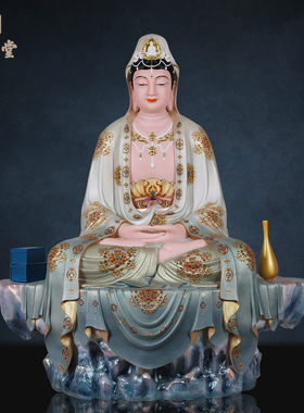 合成玉石中式佛堂装饰摆件