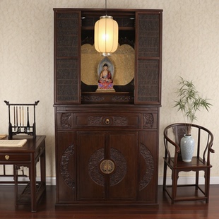 神龛佛龛供桌神台观音菩萨家用柜子带门小型新中式立柜财神柜一体