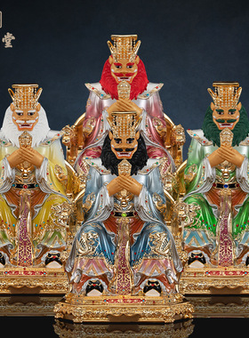 铜中式佛堂龙王爷像供奉装饰摆件