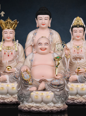 合成玉石粉中式佛堂装饰摆件
