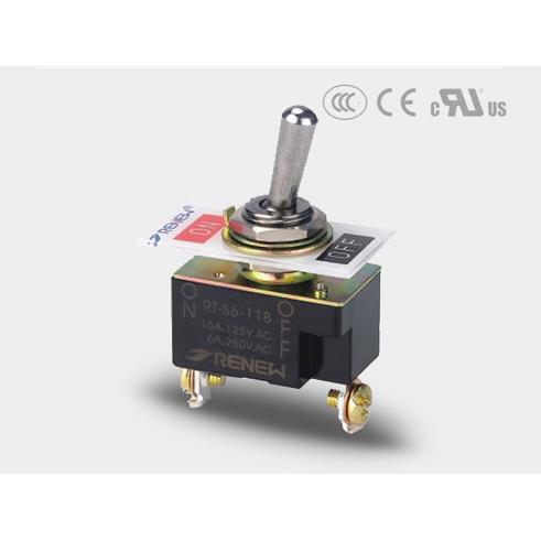 正品RENEW兰鸟 RT-S6-11B 钮子开关 1极1通 2脚 2档 自锁 RT 1021