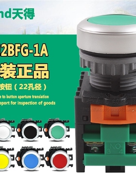 TN2BFG-1A BFR-1B正品台湾天得/TEND平头按钮  TN3BF平头按钮复位