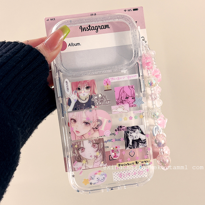 卡通美少女适用苹果手机壳