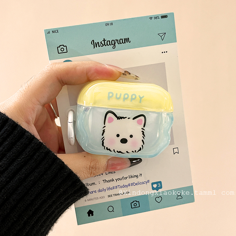 可爱jellycat西高地企鹅情侣适用苹果新3代airpods4蓝牙无线耳机保护套airpods1/2女airpodspro2二代创意新款