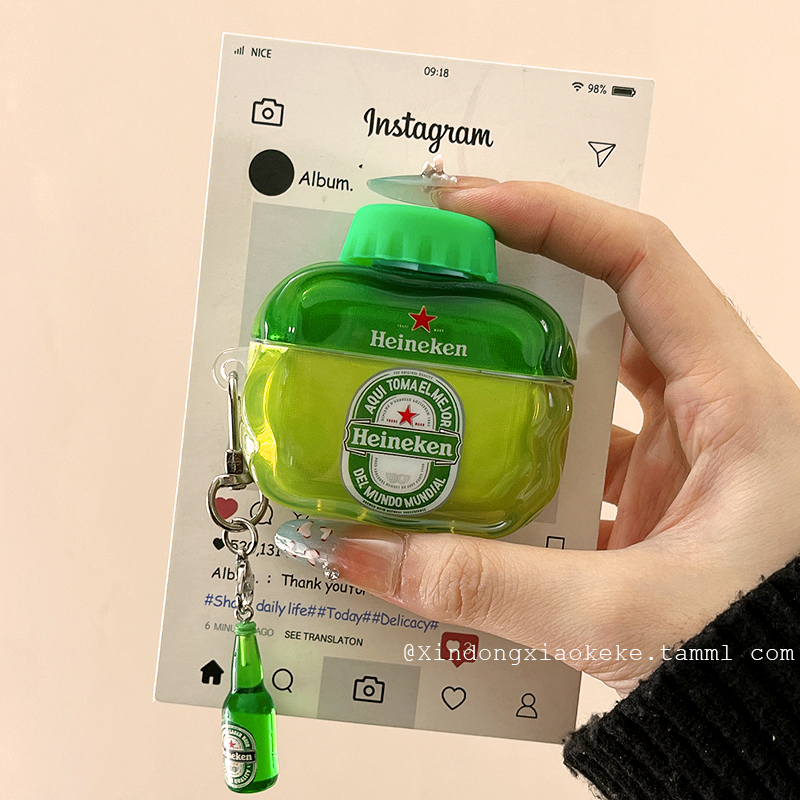 ins创意小众立体啤酒情侣适用苹果新3代airpods4蓝牙无线耳机保护套airpods1/2高级感airpodspro2二代耳机壳