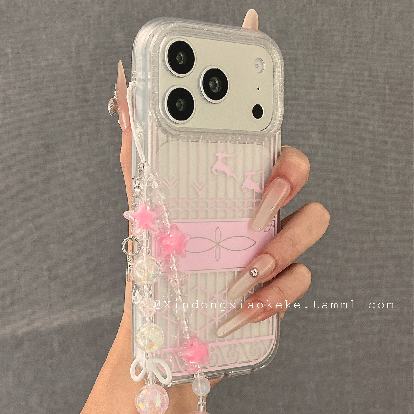 ins中式少女窗花小鹿适用苹果iPhone17ProMax手机壳16Pro新款17小众15Pro带链条15pm情侣17pro粉色16透明全包