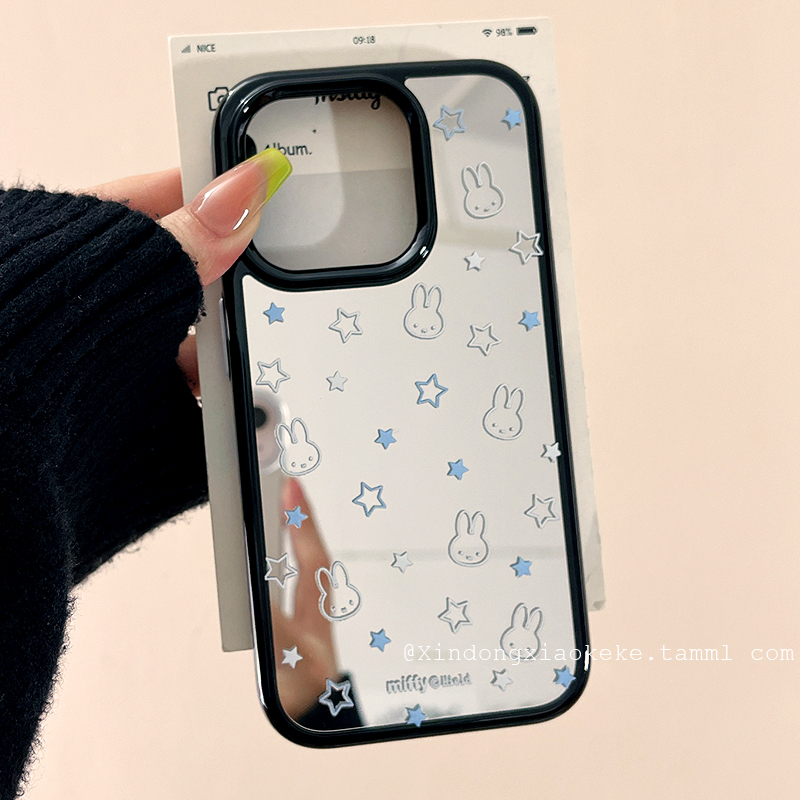 镜面立体米菲兔适用苹果手机壳