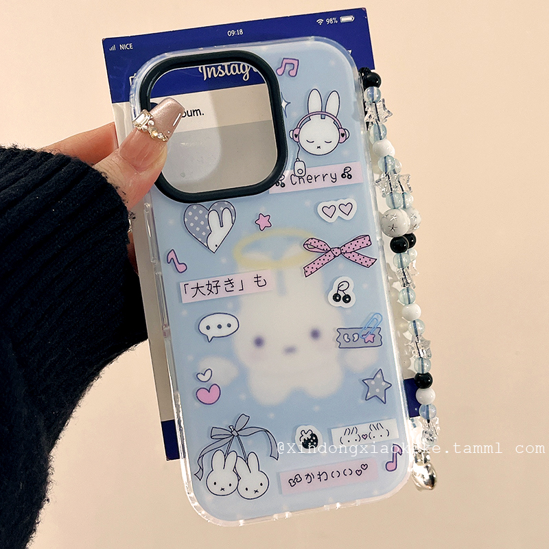 蝴蝶结兔子适用苹果手机壳
