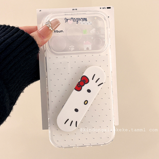 可爱卡通HelloKitty美乐蒂适用苹果iPhone17ProMax手机壳16pro新款15创可贴支架13小众14promax硅胶17pro全包