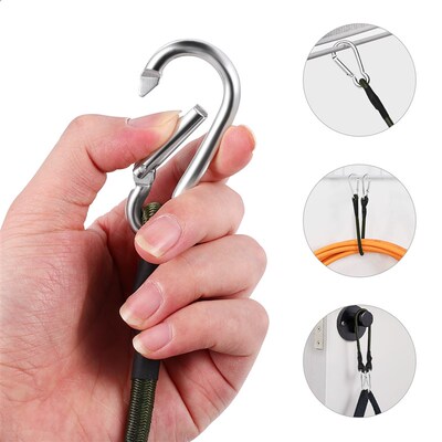 极速Bungee Cord Straps sCords Carabiner Clip Lashing Luggage