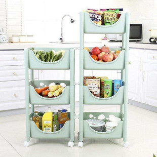极速Kitcchen Basket trolley shelf with wheels removable snac