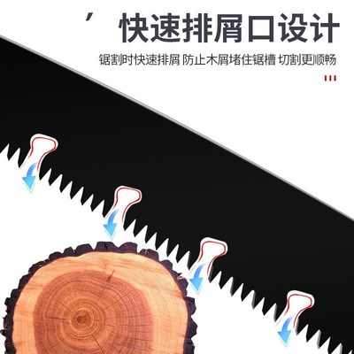 极速德国钢锯快速手动据木工锯手拉折叠锯子锯树家V用伐木锯木神