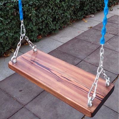 极速儿童庭院秋千悠千户外家用木A板庭院儿童秋千板成人双人荡秋