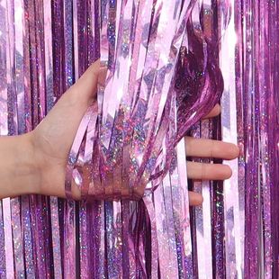 极速Rose dGold Curtain Background Birthday Party Decor Shimm