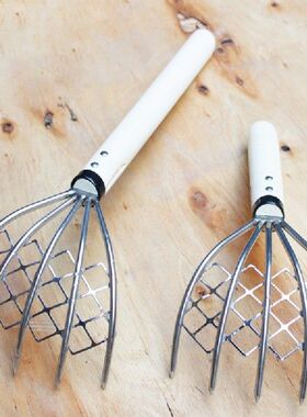 极速Clam Rake With Net 5 Claw Wood Handle Rake ShellX Diggin