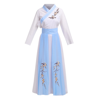 新品 书Q简舞桥边姑娘芒种 古典舞演出服女飘逸中国风汉服古风女装