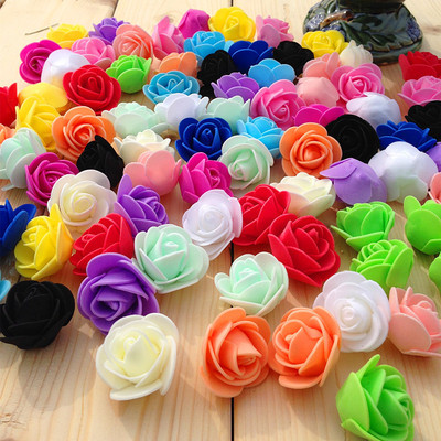 极速20pcs 3cmi DIY Handmade PE Foam Flowers Black Artificial
