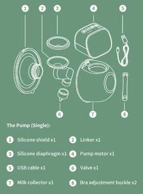 极速US Rechargalem Hands-Free Electric reast Pump Silent Wea