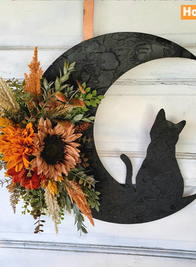 极速Halloween Door Decoration wreath vinLe Party decorations