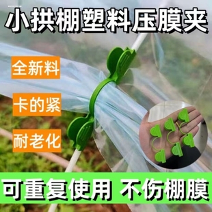 拱棚压膜夹大棚保暖膜夹保温棚玻璃纤维杆夹子塑料压膜卡二模固定
