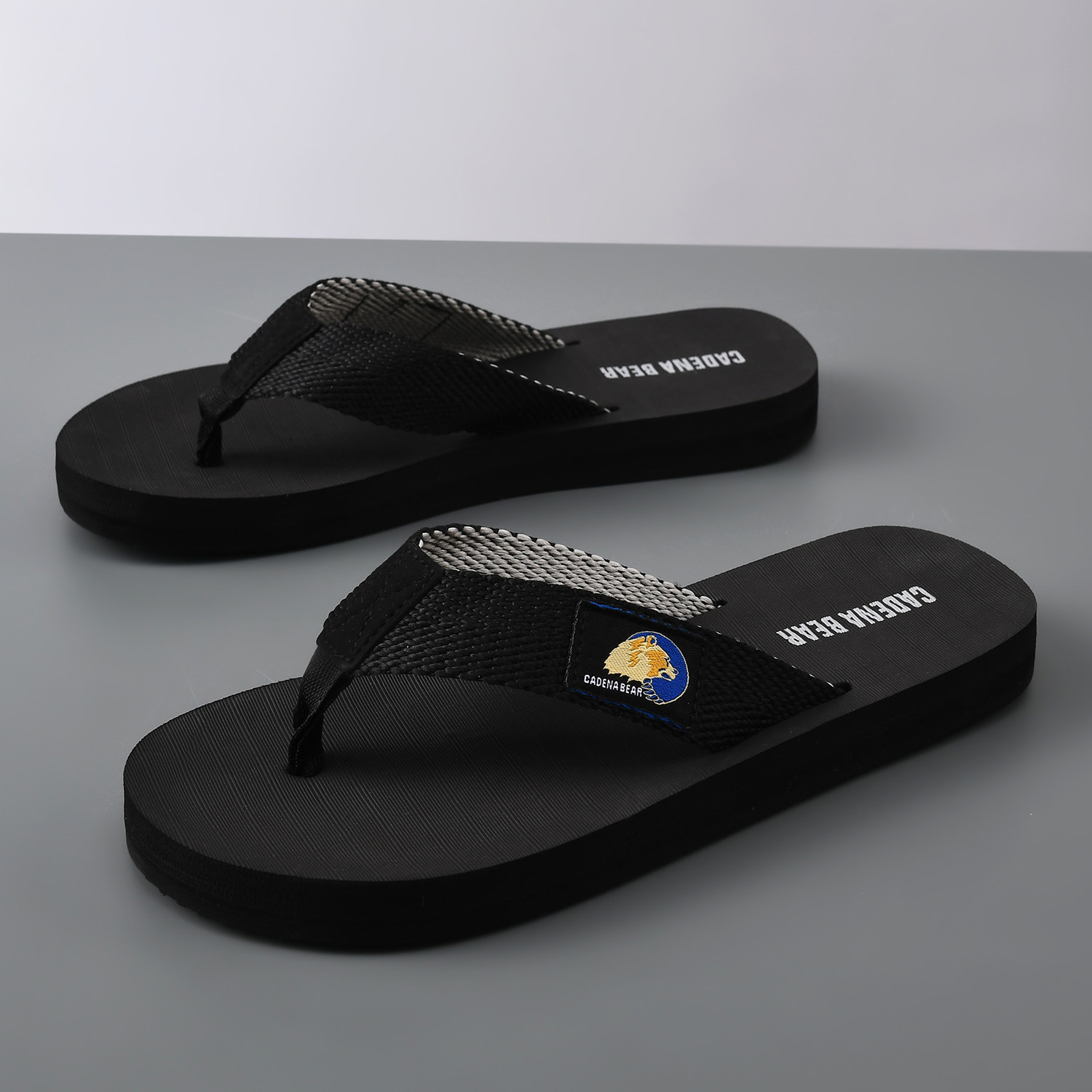 拖鞋男士人字拖夏季外穿防滑2026新款男式凉拖布带夹脚沙滩凉拖鞋