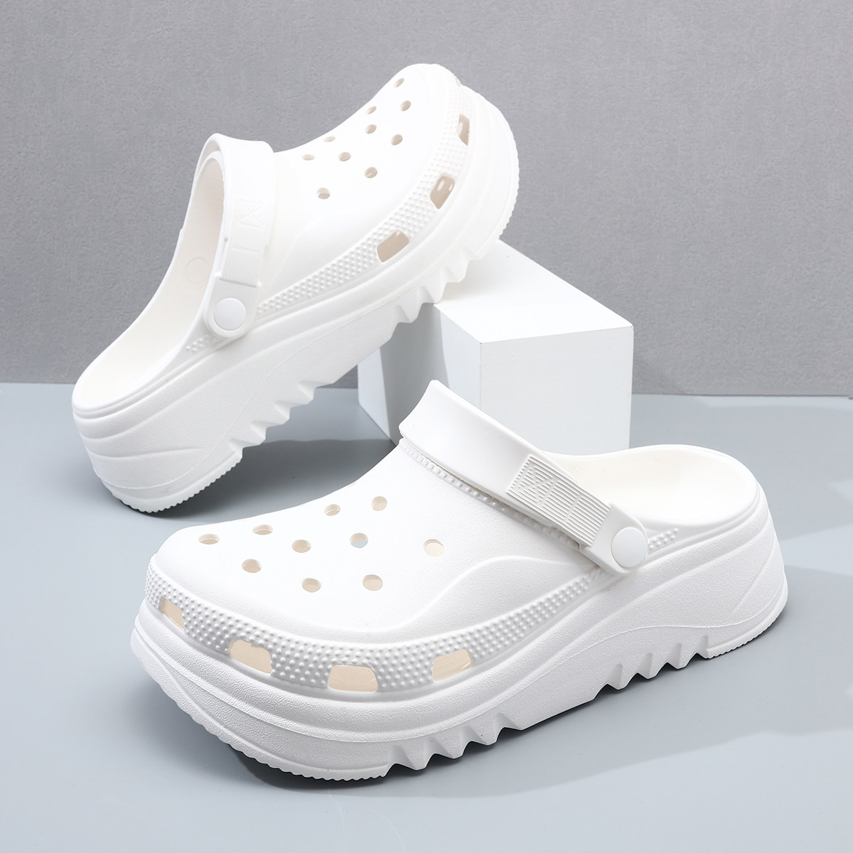 洞洞鞋男款夏季沙滩拖鞋外穿凉鞋男士厚底踩屎感运动情侣eva透气,流行男鞋,洞洞鞋,淘宝优惠券,粉丝福利购,淘宝优惠卷