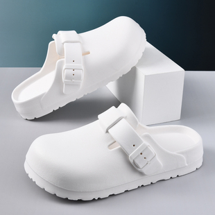 时尚复古勃肯鞋男士包头拖鞋2026新款EVA防滑一脚蹬沙滩凉拖外穿