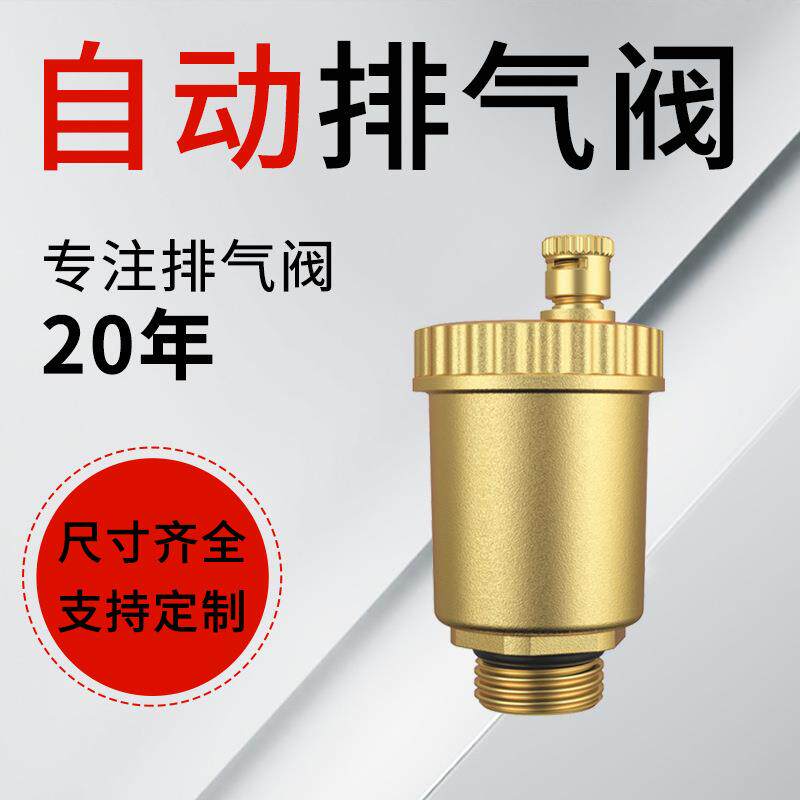 黄铜自动排气阀直排式自动放气阀快排阀全套加工定制外螺纹泄压阀