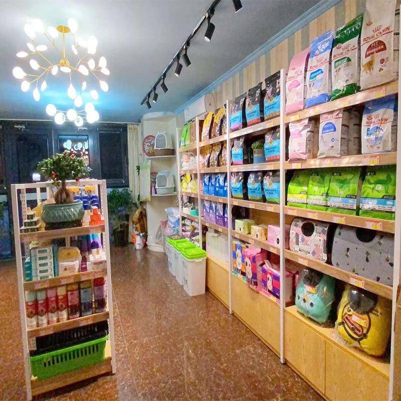 宠物用品展示架猫狗粮多层可调节货架宠物零食罐头货架工厂供应