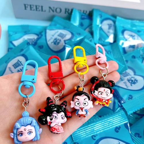 哪吒盲袋可爱卡通钥匙扣周边书包挂件礼物惊喜六一儿童节礼品玩具