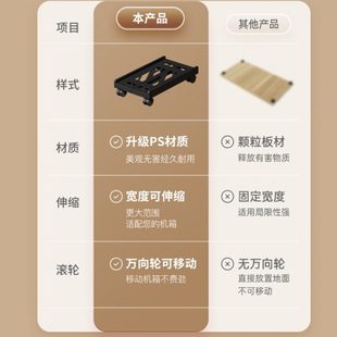 公室托盘 电脑主机托架支架可移动机箱底座带滑轮置物架家用台式