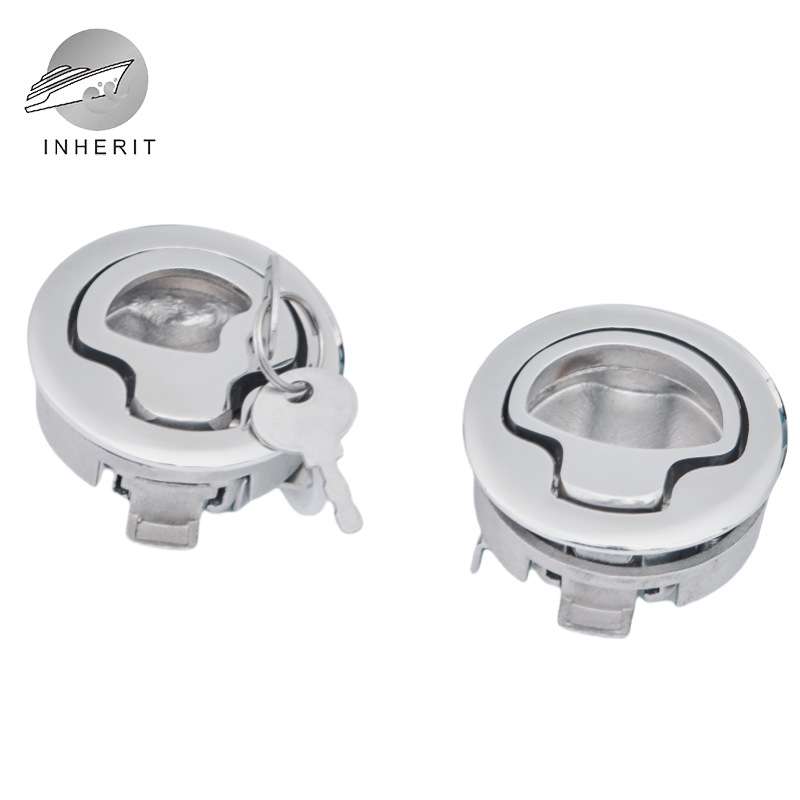 不锈钢316锁体地板扣YD 钓鱼艇游艇舱盖甲板拉手圆形拉环式门锁扣